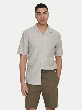 Only & Sons Only & Sons Koszula Caiden 22025116 Beżowy Slim Fit