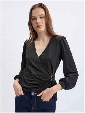 Orsay Orsay Bluzka 630039-660000__S Czarny Regular Fit
