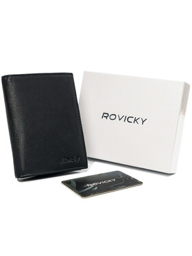 Rovicky Rovicky Duży Portfel Męski N62-PZ-CCR-RFID Czarny
