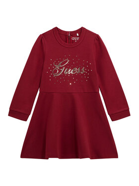 Guess Guess Úpletové šaty K5BK03 KAE30 Bordová Regular Fit