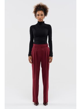 BENU BENU Spodnie garniturowe AW25 Bordowy Regular Fit