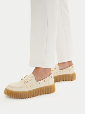 Clarks Clarks Pusbačiai Torhill Boat 26186302 Écru