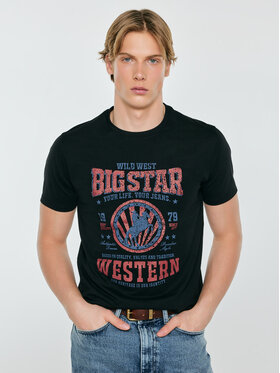 BIG STAR BIG STAR T-Shirt WESTER Czarny Basic Fit