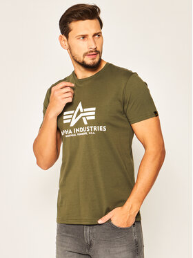Alpha Industries Alpha Industries Marškinėliai Basic 100501 Žalia Regular Fit