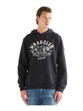 Wrangler Wrangler Bluza 112387046 Czarny Regular Fit