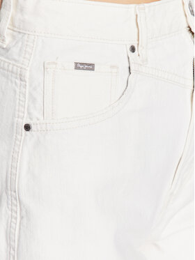 Pepe Jeans Jeans Kratke Hlače Rachel Short PL801001TB5 Bela Regular Fit