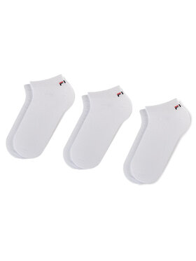 Fila Fila Set de 3 perechi de șosete joase unisex Calza F9100 Alb