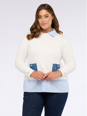 Fiorella Rubino Fiorella Rubino Maglione M644L008018N0S1 Bianco Regular Fit