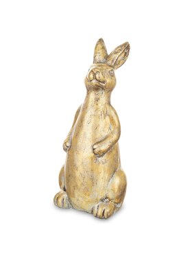 MIAhome MIAhome Figurka ceramiczna królika 31,5x13x13 cm Złoty