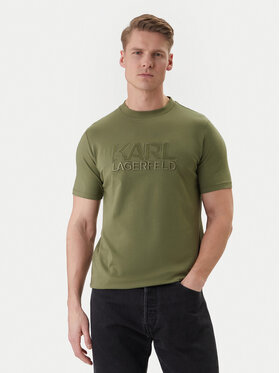 KARL LAGERFELD KARL LAGERFELD Tricou 755035 562221 Verde Regular Fit