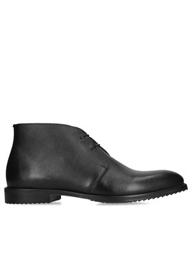 Conhpol Conhpol Trzewiki Eleganckie sznurowane botki - CEX0005-01 Czarny
