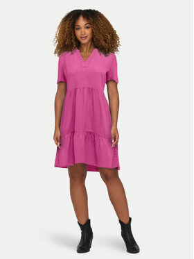 ONLY ONLY Sukienka letnia Tiri-Caro 15310970 Różowy Regular Fit