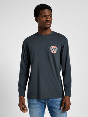 Lee Lee T-Shirt LS ESS SEASONAL TEE Szary Regular Fit