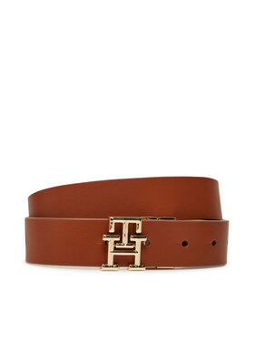 Tommy Hilfiger Tommy Hilfiger Pasek Damski Th Logo Rev 3.0 AW0AW17247 Brązowy