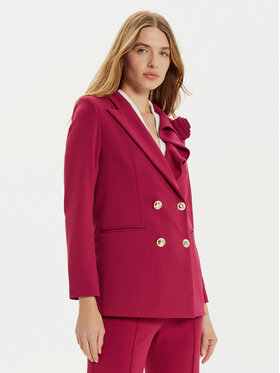 Rinascimento Rinascimento Marynarka CFC0121326003 Bordowy Regular Fit