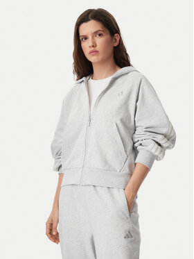 adidas adidas Світшот Kit 3-Stripes Full Zip Hoodie KV9879 Сірий Regular Fit
