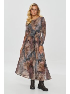 Makadamia Makadamia Sukienka wieczorowa M860 Brązowy Comfortable Fit