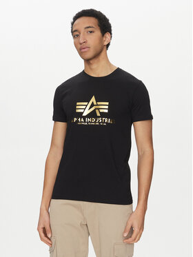Alpha Industries Alpha Industries T-Shirt AI.100501FP-583-4XL Černá Basic Fit