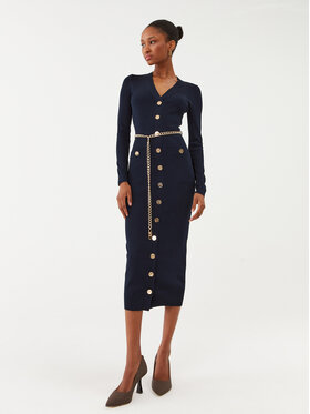 MICHAEL Michael Kors MICHAEL Michael Kors Trikotāžas kleita MF381UB33D Tumši zils Slim Fit
