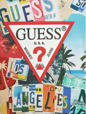 Guess Set Majica, Sportske Kratke Hlače N4GG12 K8HM3 Šarena Regular Fit