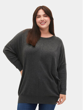 Zizzi Zizzi Туника M61099A Сив Regular Fit