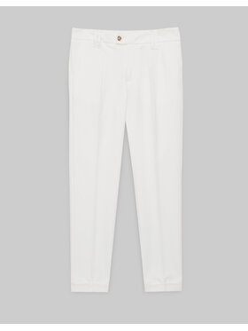 Borgio Borgio Spodnie materiałowe prossedi Biały Slim Fit