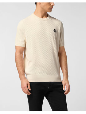 PHILIPP PLEIN PHILIPP PLEIN Mikina 26971 Biela Regular Fit