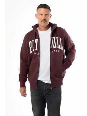 PITBULL PITBULL Bluza NORTON Bordowy Regular Fit
