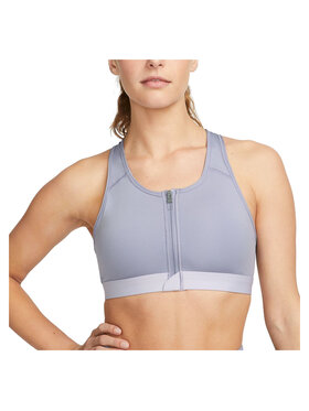 Nike Nike Biustonosz sportowy DF Swoosh Zip-Front Fioletowy