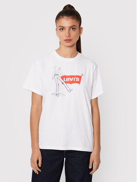Levi's® Levi's® T-shirt Graphic Jet A0345-0032 Bijela Loose Fit