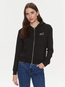 Tommy Jeans Tommy Jeans Majica dugih rukava Signature DW0DW17338 Crna Regular Fit