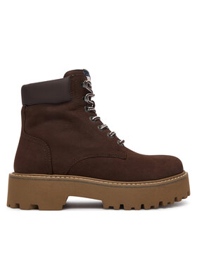 Tommy Jeans Tommy Jeans Outdoorová obuv Tjw Platform Nubuck Boots EN0EN03114 Hnedá