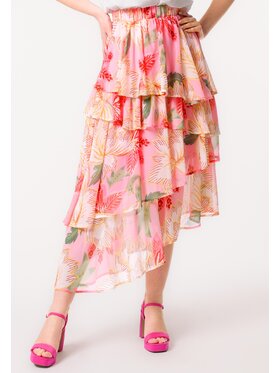LAURELLA LAURELLA Spódnica midi 7UL007 Różowy Regular Fit