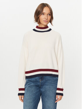 Tommy Hilfiger Tommy Hilfiger Rollkragenpullover WW0WW39536 Écru Regular Fit