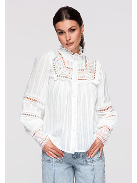 Ombre Ombre Koszula OW-SH-E0010 Biały Loose Fit