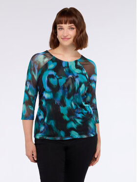 Fiorella Rubino Fiorella Rubino Bluzka G225L008530N0Z4 Turkusowy Regular Fit