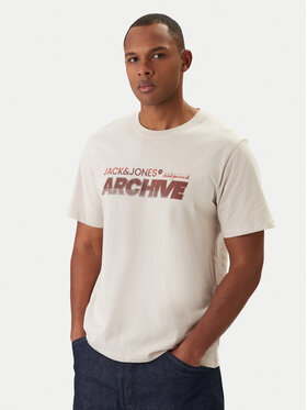 Jack & Jones Jack & Jones T-Shirt Brat Tee 12288103 Béžová Regular Fit