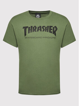 Thrasher Majica Skatemag Zelena Regular Fit