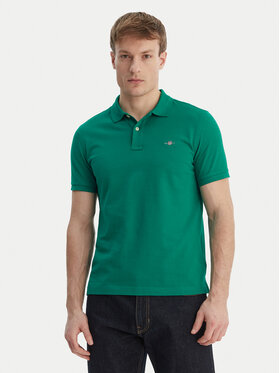 Gant Gant Polo Shield 2220 Zielony Slim Fit