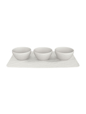 Villeroy & Boch Villeroy & Boch Miseczka Zestaw 3 miseczek do dipów Manufacture Rock Blanc Villeroy & Boch Biały