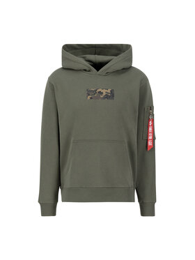 Alpha Industries Alpha Industries Bluza Camo Panel Hoodie Zielony Regular Fit