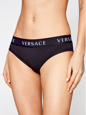 Versace Versace Klassischer Damenslip Logo AUD04071 Schwarz