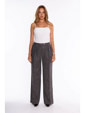 Made of Emotion Made of Emotion Spodnie materiałowe M930 Czarny Wide Leg