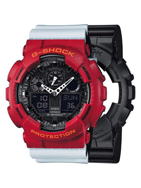 Casio Casio Zegarek SET GA-100-1A1ER + BEZEL 10441433 + PASEK 10527469 Biały