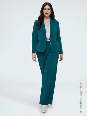 Fiorella Rubino Fiorella Rubino Spodnie materiałowe P011L002301N024 Turkusowy Over Fit