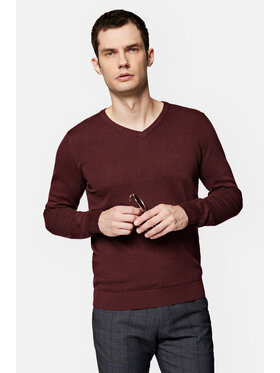 Lancerto Lancerto Sweter Anthony SW073223000051 Bordowy Regular Fit
