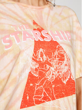 One Teaspoon T-shirt Starship Sunset Tie Dye Tee 23917 Narančasta Boyfriend Fit