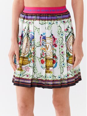 Versace Jeans Couture Versace Jeans Couture Плисирана пола 74HAE813 Бял Regular Fit