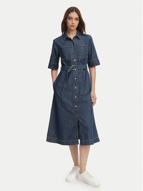 Tommy Hilfiger Tommy Hilfiger Дънкова рокля WW0WW50622 Син Regular Fit