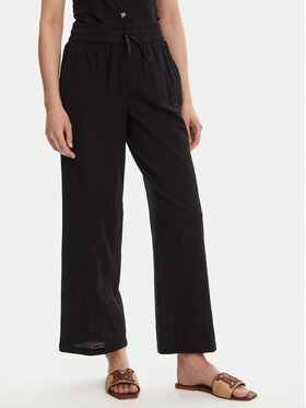 Vero Moda Vero Moda Kalhoty z materiálu Caia 10333796 Černá Wide Leg
